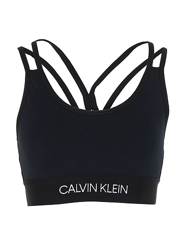 CALVIN KLEIN PERFORMANCE Top MEDIUM SUPPORT SPORTS BRA
 Black 76% Polyester, 24% Elastane