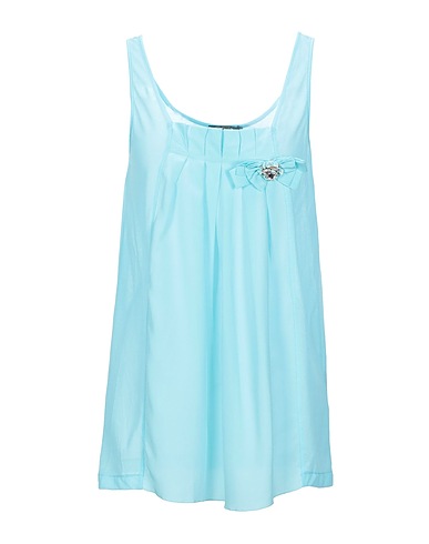VDP VIA DELLE PERLE Top COLLECTION Sky blue 50% Cotton, 30% Silk, 20% Polyamide