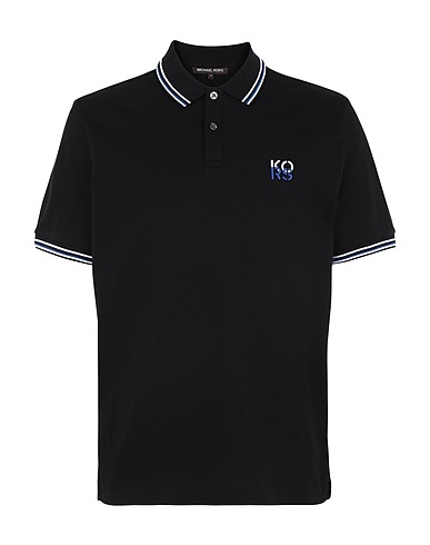 MICHAEL KORS MENS Poloshirt NVLTY STACK KORS POLO Schwarz 100% Baumwolle