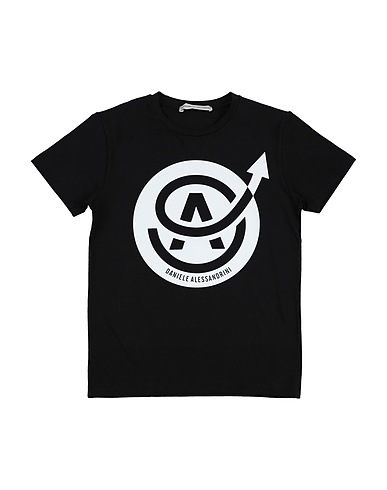 DANIELE ALESSANDRINI T-shirt Black 90% Cotton, 10% Elastane