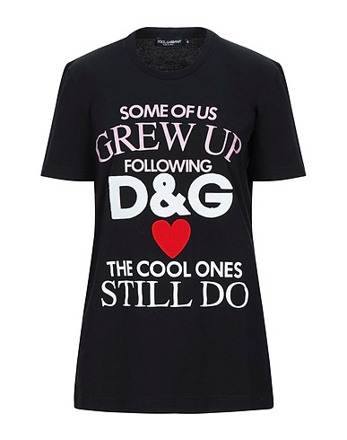 DOLCE&GABBANA T-shirt NERO 100% Cotton, Polyester