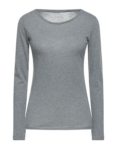 MAJESTIC FILATURES Basic T-shirt Grey 70% Cotton, 30% Cashmere