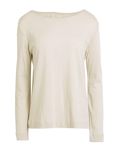 MAJESTIC FILATURES ベーシックTシャツ ライトグレー コットン 70% / カシミヤ 30%