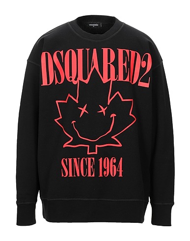 DSQUARED2 Sweatshirt Schwarz 100% Baumwolle