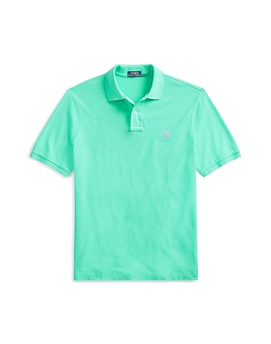 POLO RALPH LAUREN Polo shirt SLIM FIT MESH POLO SHIRT
 Light green 100% Cotton