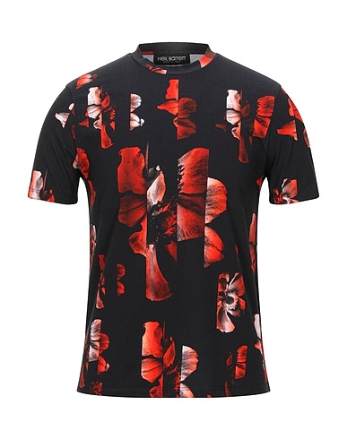 NEIL BARRETT T-shirt Red 95% Cotton, 5% Elastane