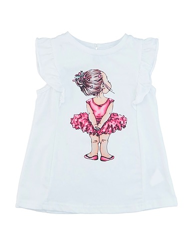 FUN & FUN Ｔシャツ ホワイト コットン 95% / ポリウレタン 5%