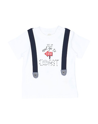 TIMBERLAND T-shirt Bianco 100% Cotone, Poliammide, Elastan