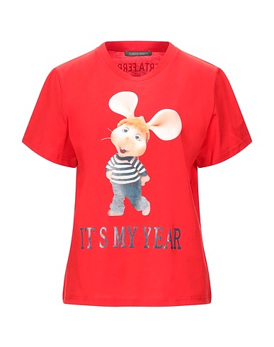 ALBERTA FERRETTI T-shirt Rosso 100% Cotone
