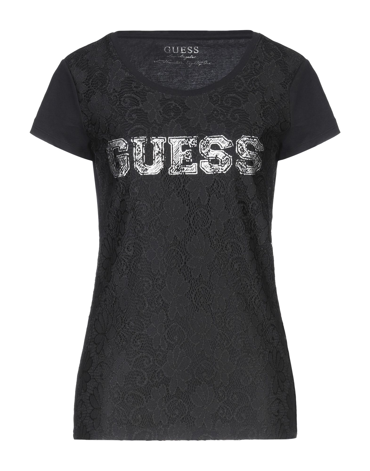 guess black t shirt women's