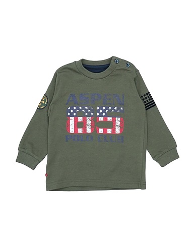 ASPEN POLO CLUB T-shirt Military green 95% Cotton, 5% Elastane