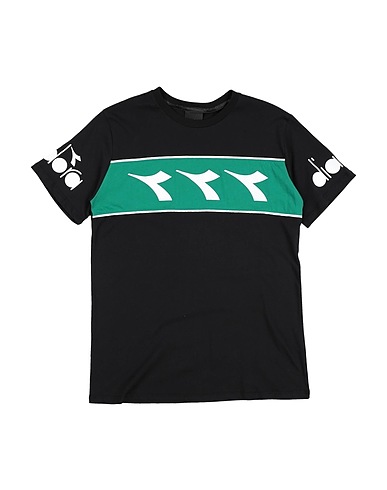 DIADORA T-Shirt Schwarz 100% Baumwolle