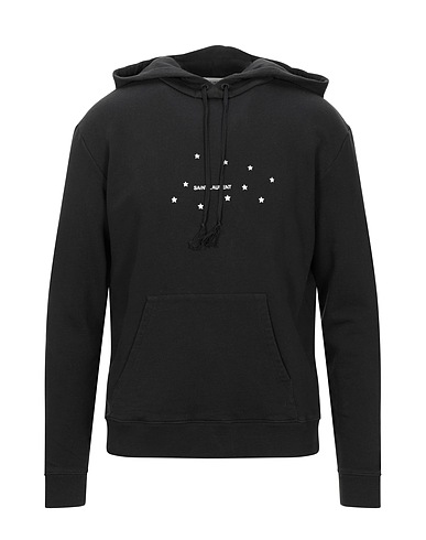 SAINT LAURENT Hooded track jacket  Black 100% Cotton