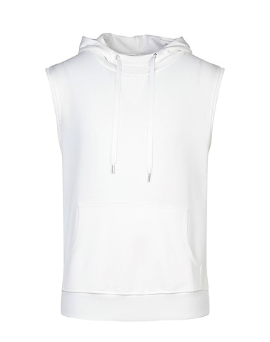 BRIAN DALES Hooded track jacket  White 55% Polyester, 45% Cotton