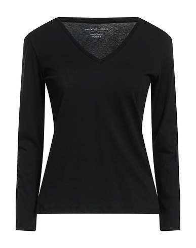 MAJESTIC FILATURES Basic T-shirt Black 100% Cotton