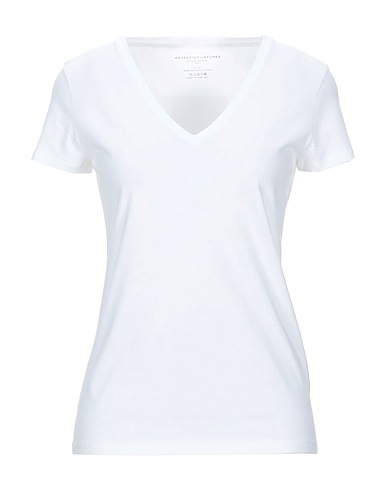 MAJESTIC FILATURES T-shirt Avorio 100% Cotone