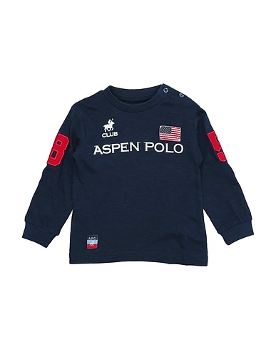 ASPEN POLO CLUB T-shirt Midnight blue 95% Cotton, 5% Elastane