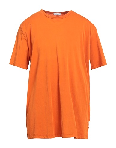 PAOLO PECORA Basic T-Shirt Orange 100% Baumwolle