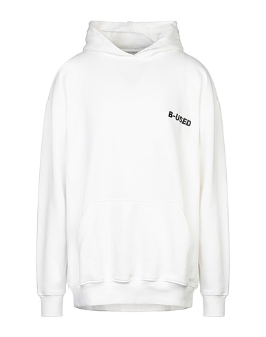B-USED Hooded track jacket  White 100% Cotton