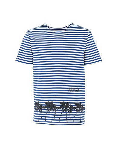 MYAR T-shirt RUSSIAN SHORT SLEEVES STRIPE SHIRT - 2000’S
 Blue 100% Cotton
