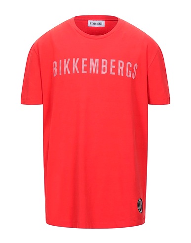BIKKEMBERGS T-shirt Rosso 95% Cotone, 5% Elastan