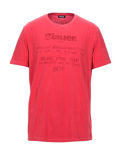 BLAUER. T-shirt Red 100% Cotton