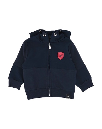 DANIELE ALESSANDRINI Sweatshirt Midnight blue 95% Cotton, 5% Elastane