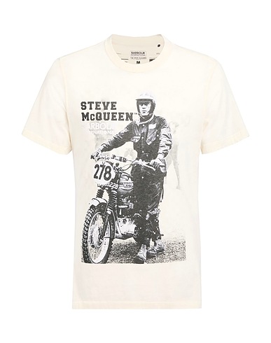 BARBOUR T-shirt INTERNATIONAL Ivory 100% Cotton