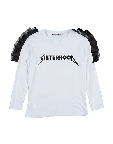 VICTORIA & STELLA T-shirt White 80% Cotton, 20% Polyester