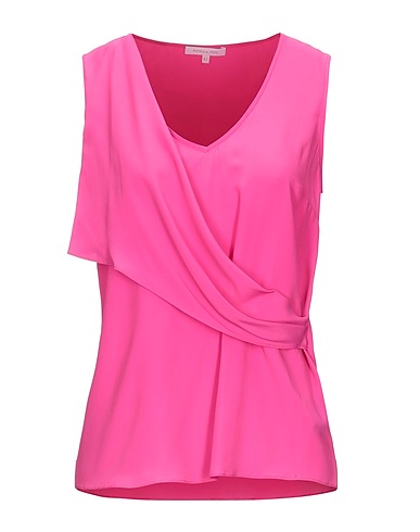 PATRIZIA PEPE Top Fuchsia 76% Acetate, 24% Silk