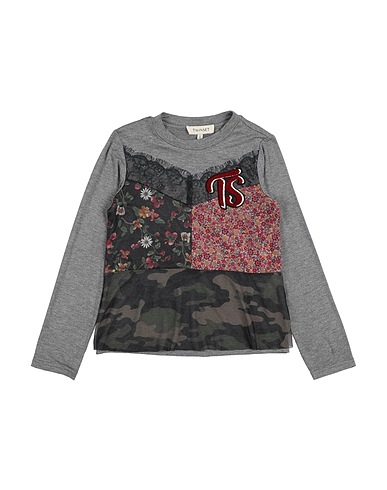 TWINSET T-shirt Grey 95% Viscose, 5% Elastane, Polyester