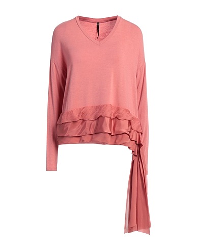 MANILA GRACE T-shirt Antique rose 77% Modal, 19% Wool, 4% Elastane, Silk