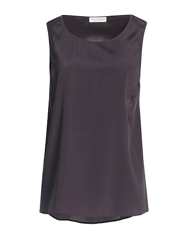 LE TRICOT PERUGIA Top Charcoal 93% Silk, 7% Elastane