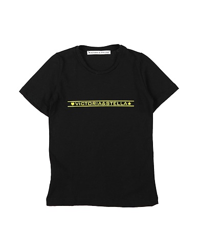 VICTORIA & STELLA T-shirt Black 100% Cotton