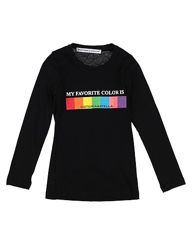 VICTORIA & STELLA T-shirt Black 100% Cotton