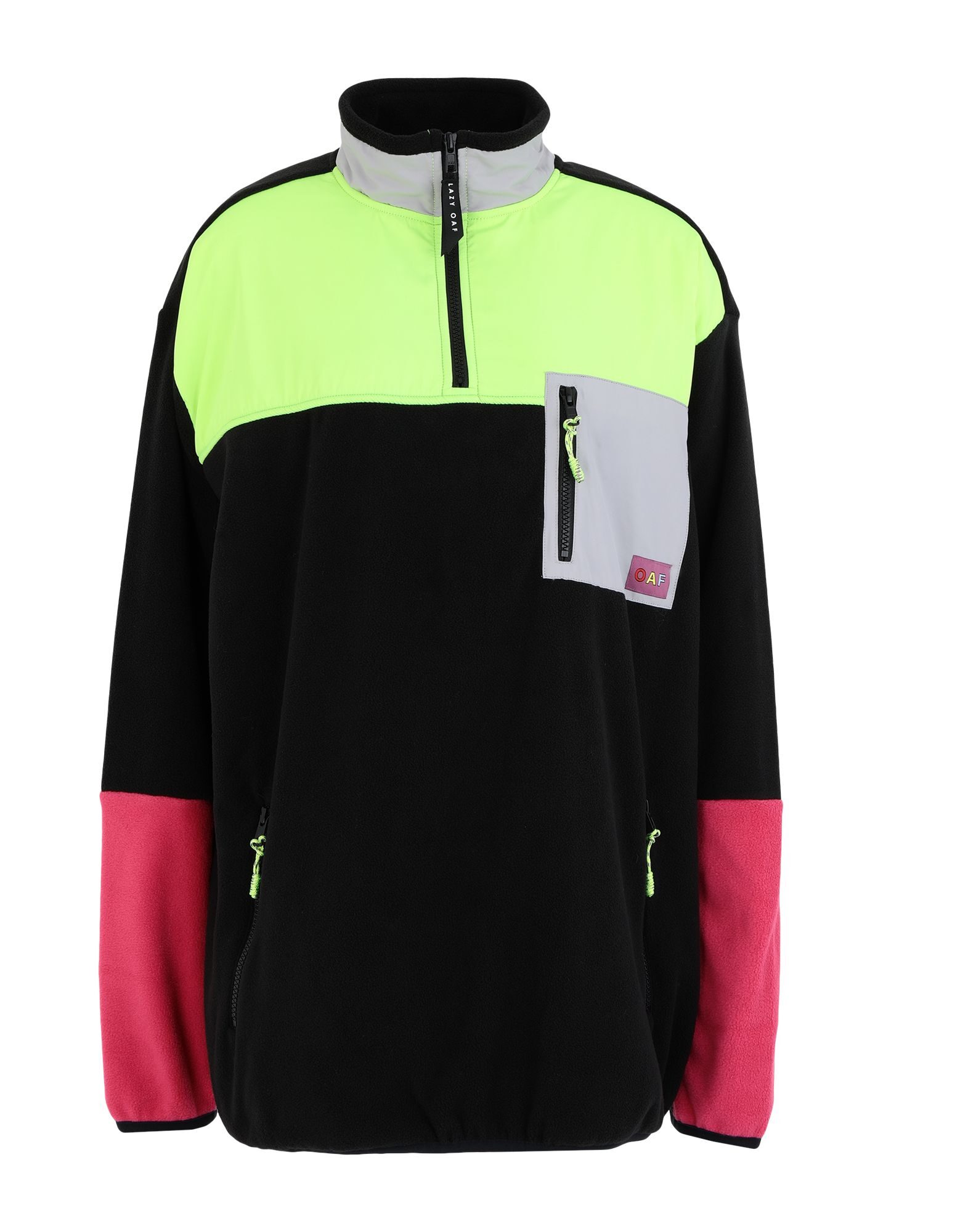lazy oaf polar fleece zip sweat