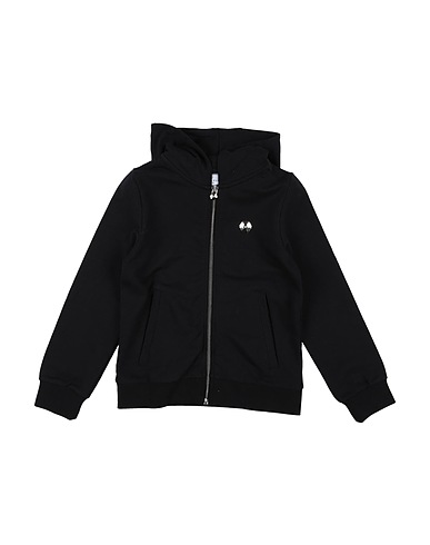 PHILIPP PLEIN Hooded track jacket  Black 95% Cotton, 5% Elastane