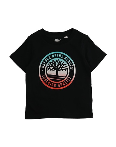 TIMBERLAND T-shirt Black 100% Cotton, Elastane