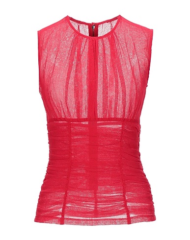 DOLCE&GABBANA Top Red 49% Cotton, 27% Polyamide, 24% Elastane