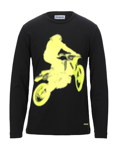 BIKKEMBERGS T-shirt Black 96% Cotton, 4% Elastane