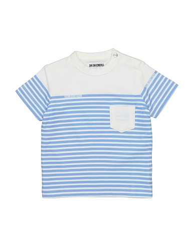 DIRK BIKKEMBERGS T-shirt Sky blue 95% Cotton, 5% Elastane
