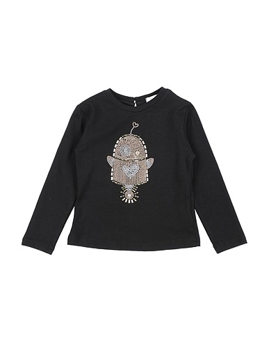 FUN & FUN T-shirt Black 95% Cotton, 5% Elastane