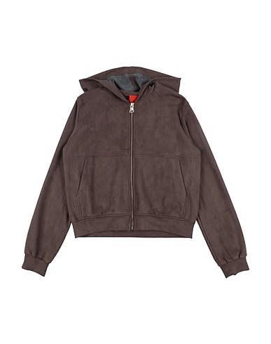 JIJIL JOLIE Hooded track jacket  Brown 60% Polyester, 35% Viscose, 5% Elastane