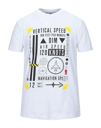 BIKKEMBERGS T-shirt White 96% Cotton, 4% Elastane