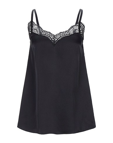 MCQUEEN Camisole Black 100% Silk, Polyamide, Cotton