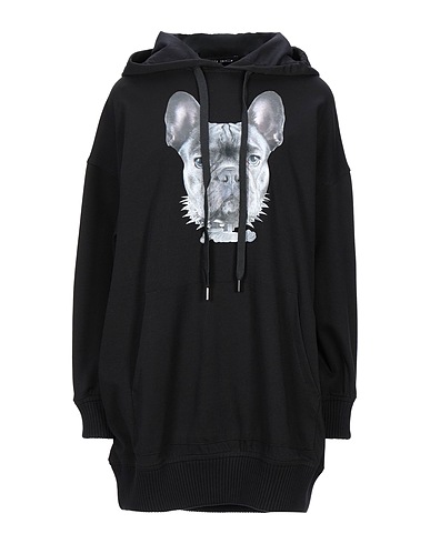FRANKIE MORELLO Hooded track jacket  Black 65% Viscose, 30% Nylon, 5% Elastane