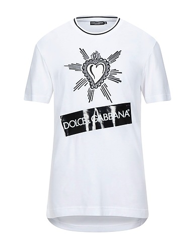 DOLCE&GABBANA T-shirt White 100% Cotton, Viscose, Elastane