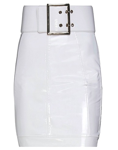 ELISABETTA FRANCHI Mini skirt White 92% Polyester, 8% Polyurethane