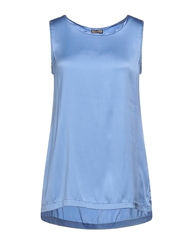 MALÌPARMI Top Sky blue 93% Silk, 7% Elastane
