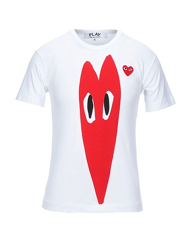 COMME des GARÇONS PLAY Ｔシャツ ホワイト コットン 100%